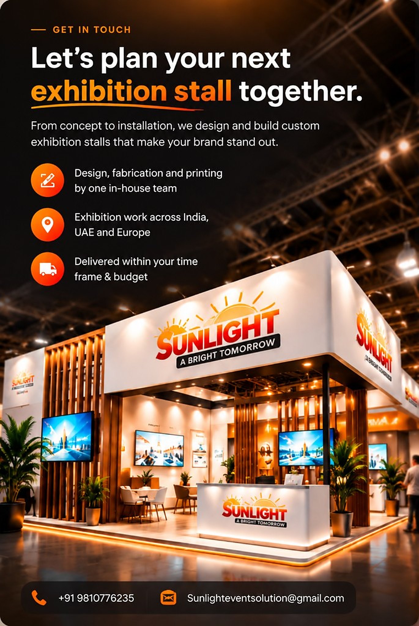 Let’s plan your next exhibition stall together — Sunlight Event Solution